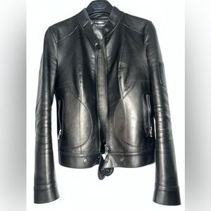 Dolce & Gabbana Lamb Leather Biker Jacket Women’s size 2”38